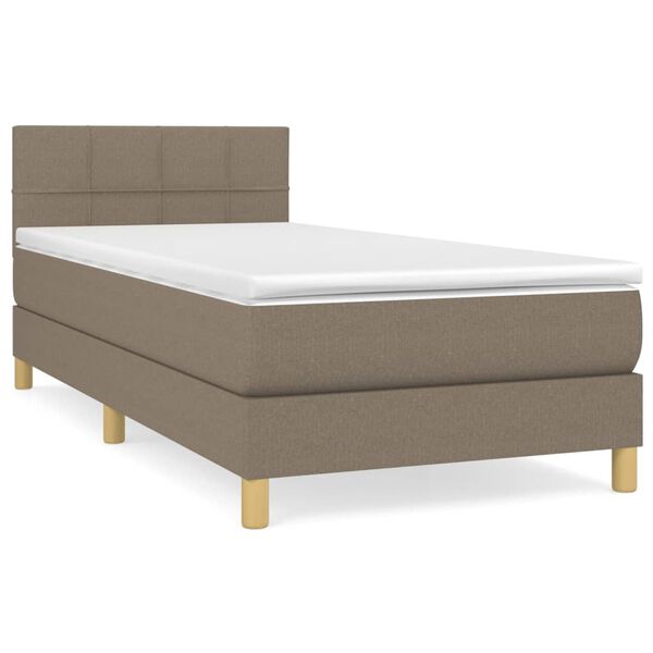 vidaXL Boxspring posteľ s matracom sivohned&yacute; 100x200 cm l&aacute;tka
