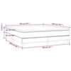 vidaXL Boxspring posteľ s matracom tmavosivá 160x200 cm látka