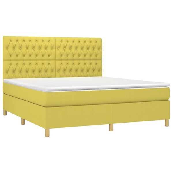 vidaXL Boxspring posteľ s matracom zelen&aacute; 180x200 cm l&aacute;tka