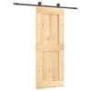 vidaXL Posuvn&eacute; dvere Pr&iacute;rodn&aacute; a čierna 80 x 210 cm