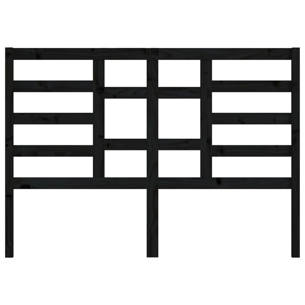 vidaXL Čelo postele čierne 126x4x104 cm masívna borovica