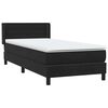 vidaXL Posteľn&yacute; r&aacute;m boxspring s matracom čierny 80x210 cm zamat