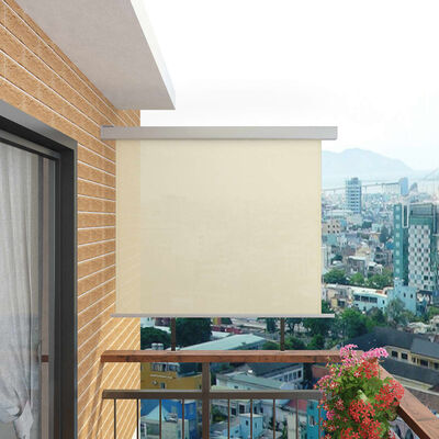 vidaXL Bočná markíza na balkón, multifunkčná 150x200 cm, krémová