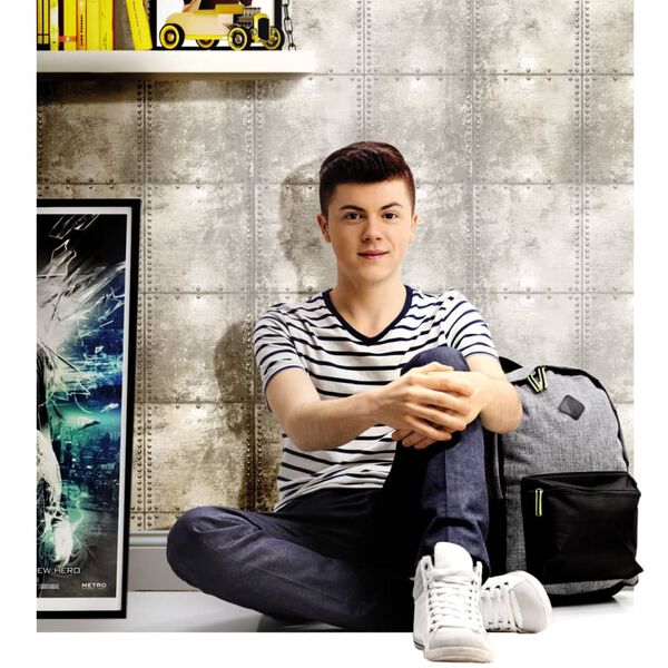 Urban Friends & Coffee Tapety bloky betónu sivo-biele