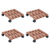vidaXL Podstavce pod kvetin&aacute;č 4 ks hned&eacute; 30x30x7,5 cm WPC