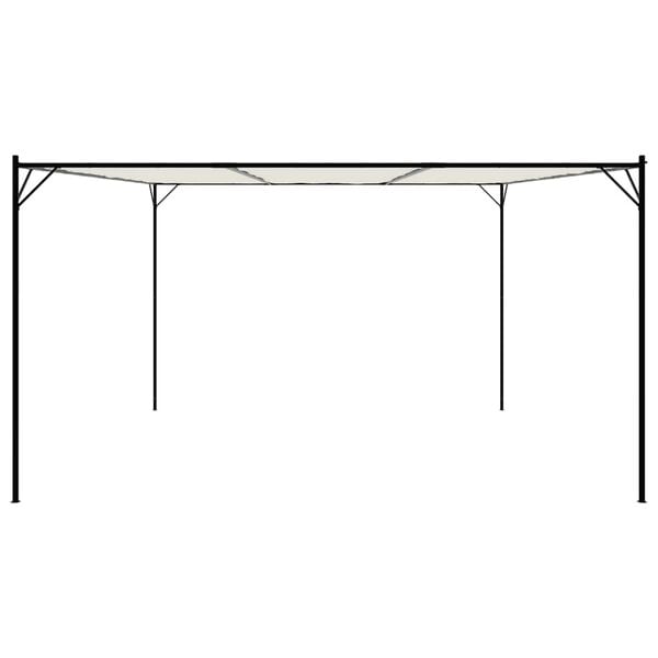 vidaXL Altánok biely 4x4 m 180 g/m² látka a oceľ