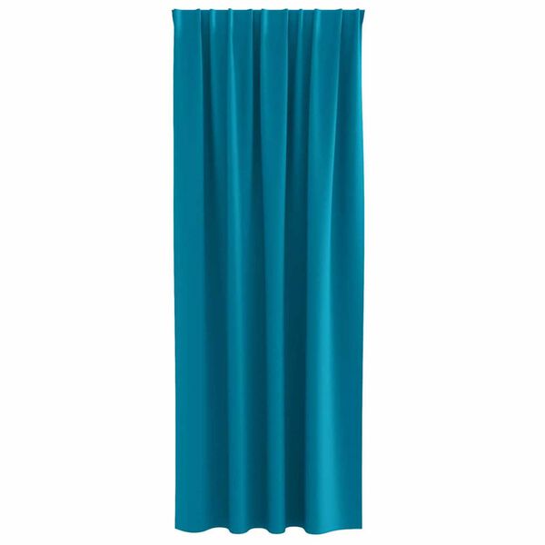 vidaXL Záclony na zatemnenie s krúžkami 2 pcs Tyrkysová 260 x 140 cm