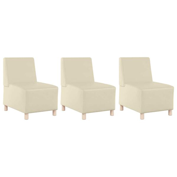 vidaXL Bezr&uacute;čkov&aacute; modul&aacute;rna sofa jednotka 3 pcs Kr&eacute;mov&aacute;