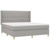 vidaXL Boxspring posteľ s matracom svetlosiv&aacute; 100x200 cm l&aacute;tka