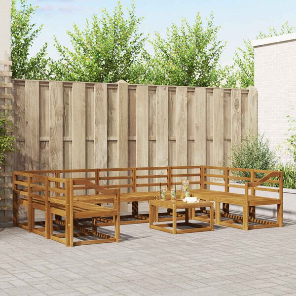 vidaXL Z&aacute;hradn&aacute; s&uacute;prava gaučov 10 pcs Pr&iacute;rodn&aacute; Pevn&eacute; ak&aacute;ciov&eacute; drevo