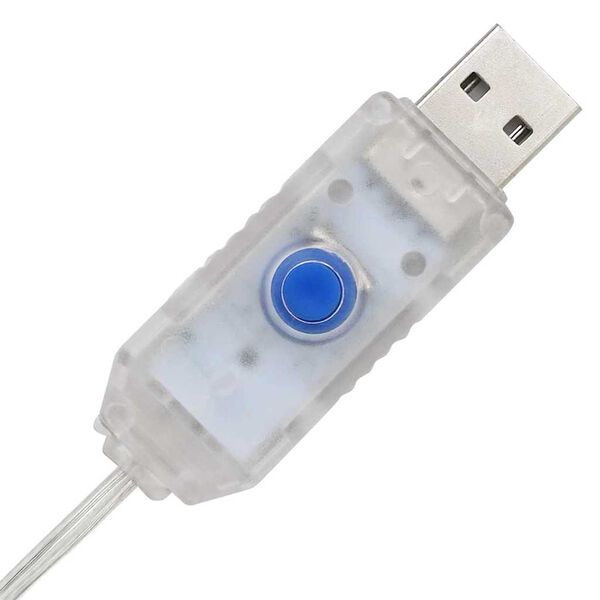 vidaXL Vianočný stromček s 160 LED-i Modrá 150 cm Akryl