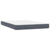 vidaXL Posteľn&yacute; r&aacute;m boxspring s matracom tmavosiv&yacute; 140x220 cm zamat