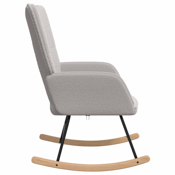 vidaXL Hojdacie kreslo Svetlosiv&aacute; Sherpa l&aacute;tka