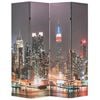 vidaXL Skladac&iacute; parav&aacute;n 160x170 cm, potlač nočn&eacute;ho New Yorku