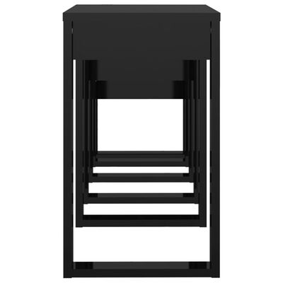 vidaXL Zasúvacie stolíky 3 ks, lesklé čierne, kompozitné drevo