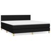 vidaXL Posteľn&yacute; r&aacute;m boxspring s matracom čierny 160x200 cm l&aacute;tka