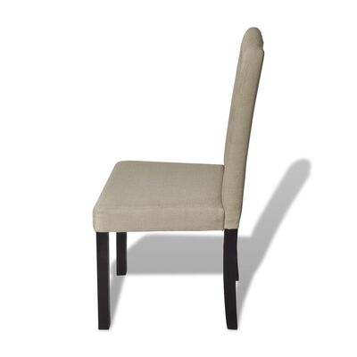 vidaXL Jedálenské stoličky 4 ks, ťavia farba, látka
