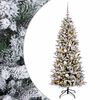 vidaXL Umel&yacute; vianočn&yacute; stromček s vianočn&yacute;mi guľami 150 cm 150 LED