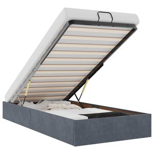 vidaXL Osmansk&yacute; r&aacute;m postele bez matraca tmavosiv&aacute; 80x200 cm zamat