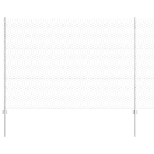 vidaXL Plot a stĺp Strieborná 1,5 x 50 m Oceľ