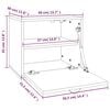 vidaXL Nástenná skrinka 40x30x35 cm masívna borovica