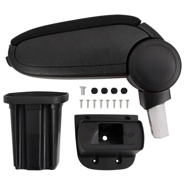 vidaXL Lakťov&aacute; opierka do auta čierna 12x32x(34-50) cm ABS