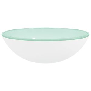 vidaXL Um&yacute;vadlo z tvrden&eacute;ho skla 42x14 cm biele