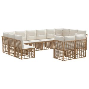 vidaXL Z&aacute;hradn&aacute; s&uacute;prava gaučov 12 pcs Pr&iacute;rodn&aacute; a kr&eacute;movo biela