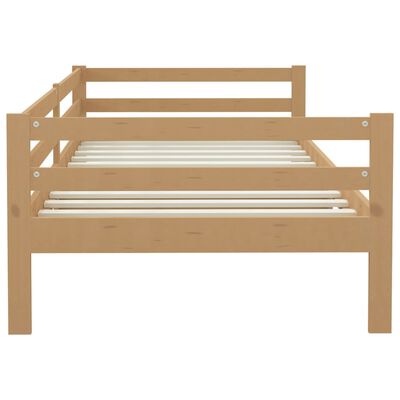 vidaXL Denná posteľ medovo-hnedý borovicový masív 90x200 cm