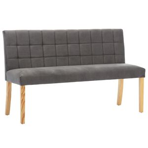 vidaXL Lavička 140 cm, siv&aacute;, zamat