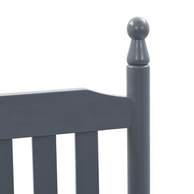 vidaXL Hojdacie kreslo so zaobleným sedadlom, sivé, topoľové drevo