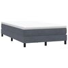 vidaXL Posteľn&yacute; r&aacute;m boxspring s matracom tmavosiv&yacute; 120x220 cm zamat