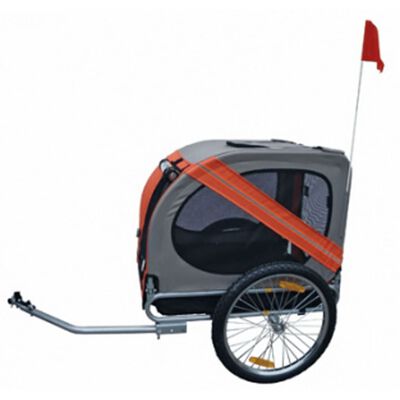 vidaXL Vozík za bicykel pre psa Rex, oranžový
