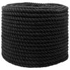 vidaXL Bavlnen&yacute; povraz 10 mm 100 m Čierna 100% bavlna
