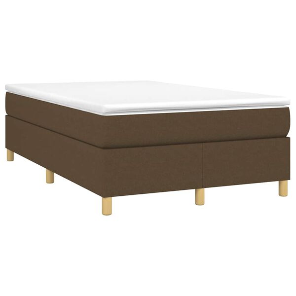 vidaXL Boxspring posteľ s matracom tmavohned&aacute; 120x190 cm l&aacute;tka