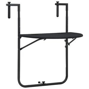 vidaXL Visiaci balk&oacute;nov&yacute; stol&iacute;k čierny 60x64x83,5 cm plastov&yacute; s ratanov&yacute;m vzhľadom