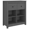 vidaXL Komoda siv&aacute; 70x35x80 cm borovicov&yacute; mas&iacute;v