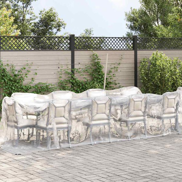 vidaXL Priehľadn&aacute; plachta s okami 2x10 m Polyetyl&eacute;n