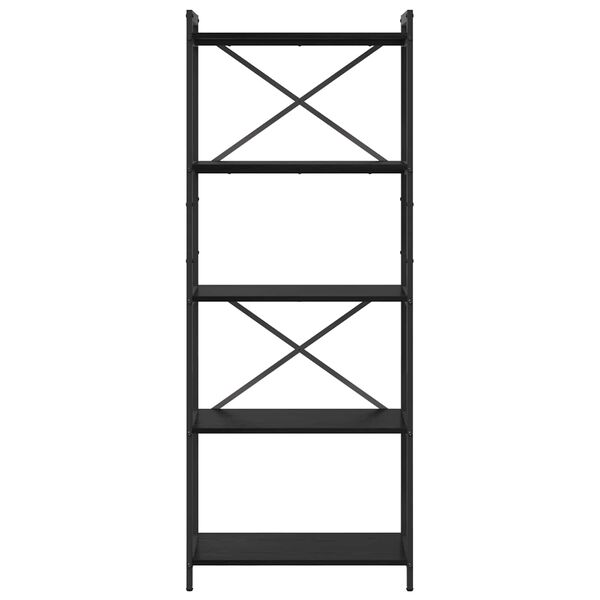 vidaXL Reg&aacute;l na knihy Čierny dub 60 x 30 x 155 cm Kompozitn&eacute; drevo