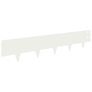 vidaXL Obrubn&iacute;k tr&aacute;vnika 20 ks 100 x 20 cm Oceľ Biela