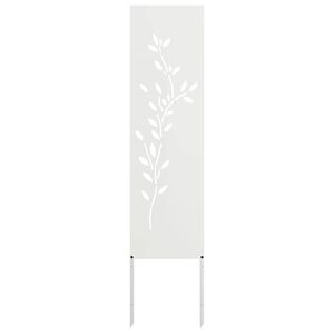 vidaXL Z&aacute;hradn&aacute; clona na s&uacute;kromie Kvetinov&yacute; Biela 32 x 140 cm