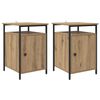 vidaXL Nočn&yacute; stol&iacute;k 2 pcs Remeseln&yacute; dub 40 x 42 x 60 cm