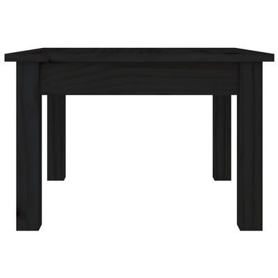 vidaXL Konferenčný stolík čierny 45x45x30 cm borovicový masív
