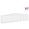 vidaXL Obl&uacute;kov&eacute; gabionov&eacute; ko&scaron;e 7 ks 400x50x80/100cm pozinkovan&eacute; železo