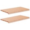 vidaXL Parapety 2 ks Pr&iacute;rodn&aacute; 80 x 40 x 2 cm Mas&iacute;vne bukov&eacute; drevo