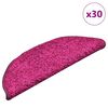 vidaXL Schodov&eacute; rohože 30 ks 56x17x3 cm ružov&eacute; polkruhov&eacute;