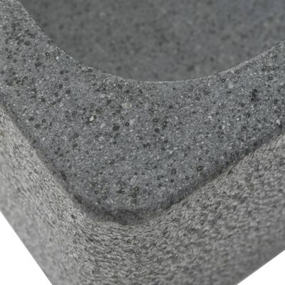vidaXL Umývadlo 45x30x15 cm, riečny kameň, čierne
