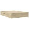 vidaXL Posteľný rám dub sonoma 135x190 cm kompozitné drevo
