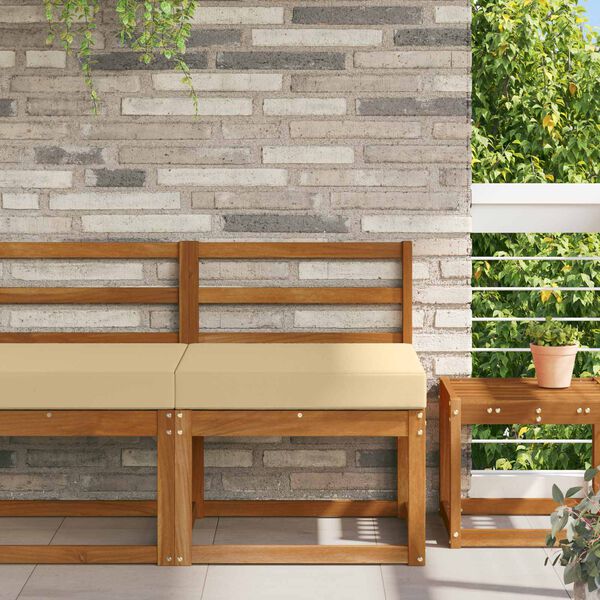 vidaXL Vank&uacute;&scaron; na vonkaj&scaron;iu pohovku B&eacute;žov&aacute; 60 x 60 x 8 cm Polyester