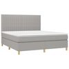 vidaXL Boxspring posteľ s matracom svetlosiv&aacute; 100x200 cm l&aacute;tka